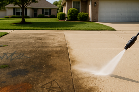Driveway & Sidewalk Cleaning: Oil, Rust, and Leaf Stain Removal That Actually Works